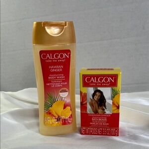 Calgon Hawaiian Ginger Moisturizing Body Wash and Bath Beads Set‎ Take Me Away